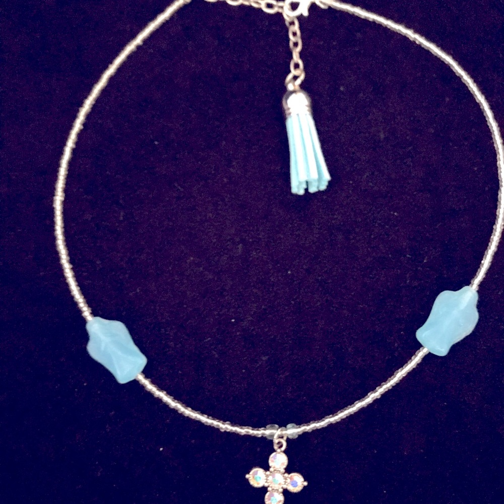 Angel cross necklace